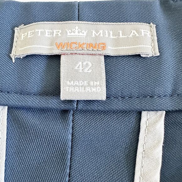 Peter Millar Wicking Performance Golf Shorts Blue Navy Size 42 Moisture Wicking - Picture 3 of 10